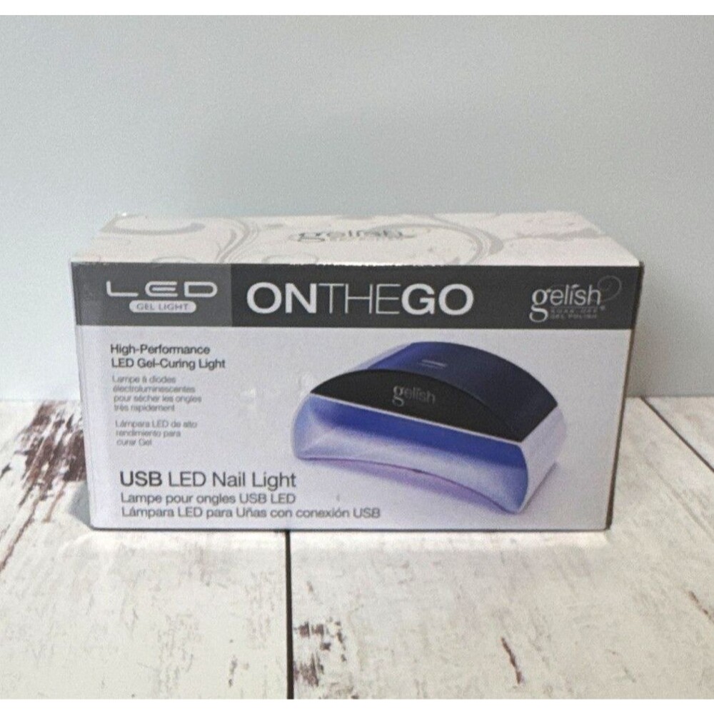 Gelish ON THE GO USB Powered Compact LED Gel Curing Nail Lamp Black/Blue